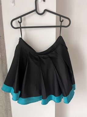 Black Skirt with Teal Hem - Women